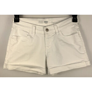 Old Navy Semi Fitted Shorts Women's Size 0 Regular White Roll Cuffed READ